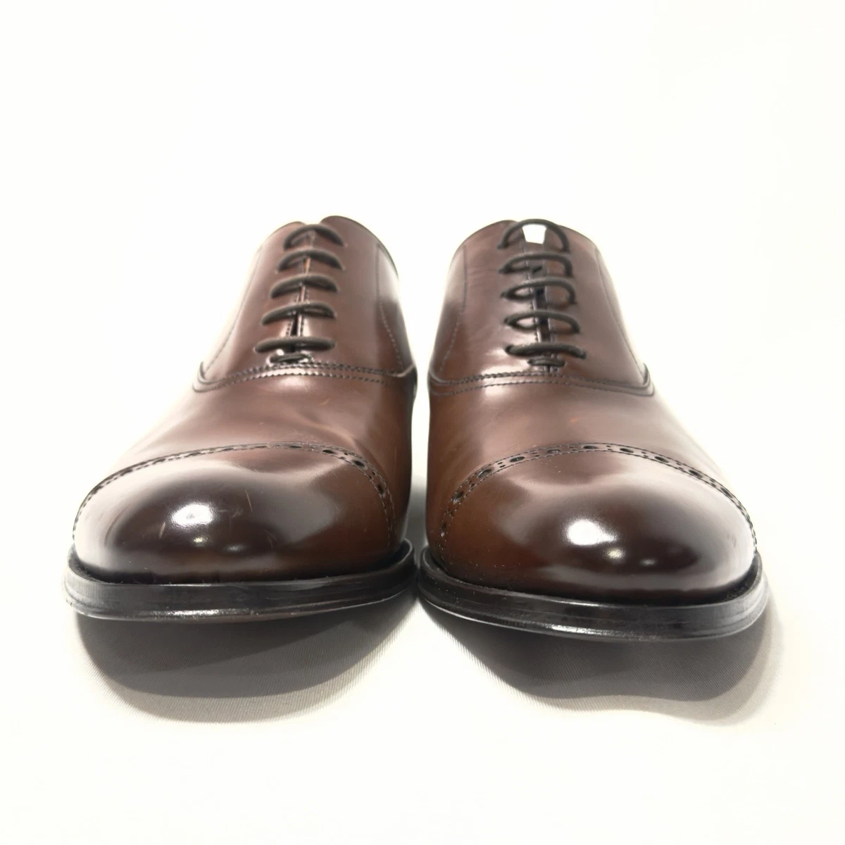 To Boot New York Oxford Mens 8 Brown Medallion Cap Toe Leather Italy Heritage Alden #8 Cordovan straight tip medallion toe boot – Frans  main image 2