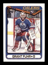  1990 Grant Fuhr 321 Oilers Topps Hockey Sports Trading Card CC TC