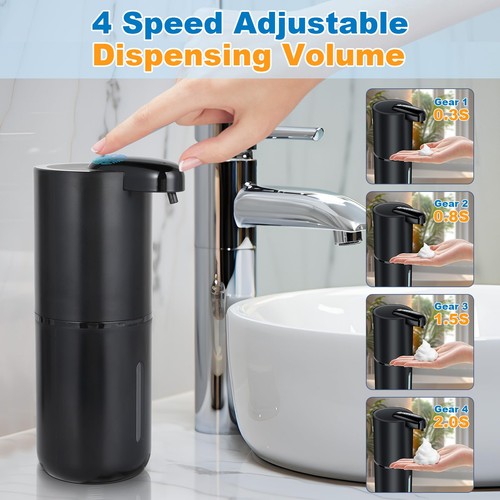 AiQInu Dispenser Sapone Automatico, Dispenser Sapone Bagno con Sensore di M lhjq - Foto 2 di 7