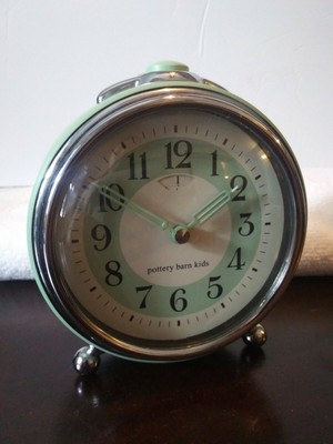 Pottery Barn Kids Push Alarm Clock Light Green Ebay