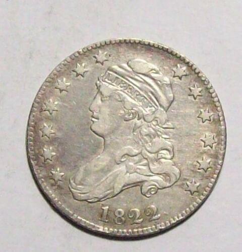 1822 Large CAPPED BUST QUARTER  Difficult Date  XF #17C29 - Picture 1 of 2