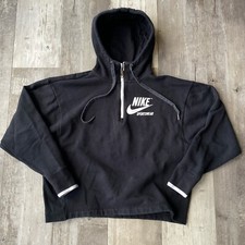 Nike Sportswear 1/4 Zip Black Hoodie Jacket AJ7373-010  Men's Size Small