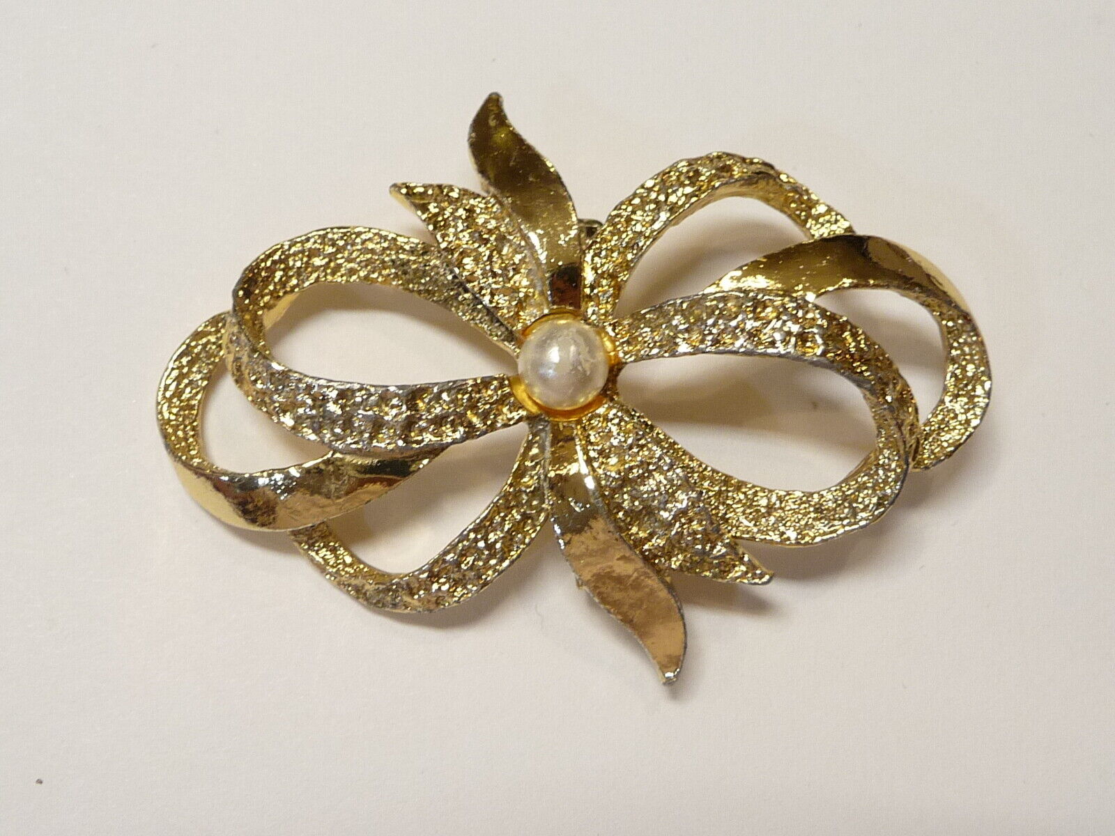 Vintage Estate Gerry's Brooch Flower Ribbon with … - image 2