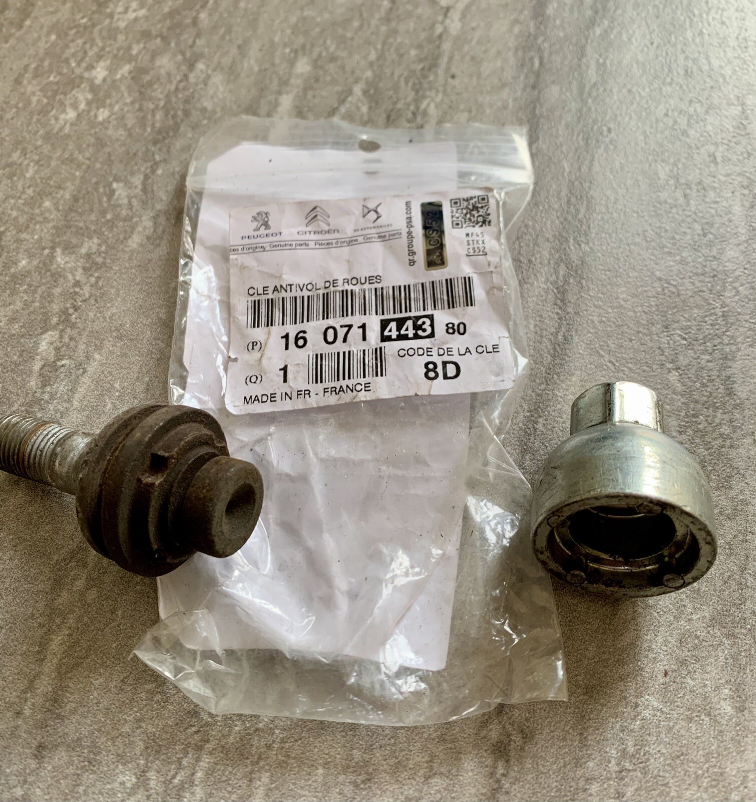 Peugeot Citroen Locking Wheel Nut Key E8DZ0 (E 8DZ0) eBay