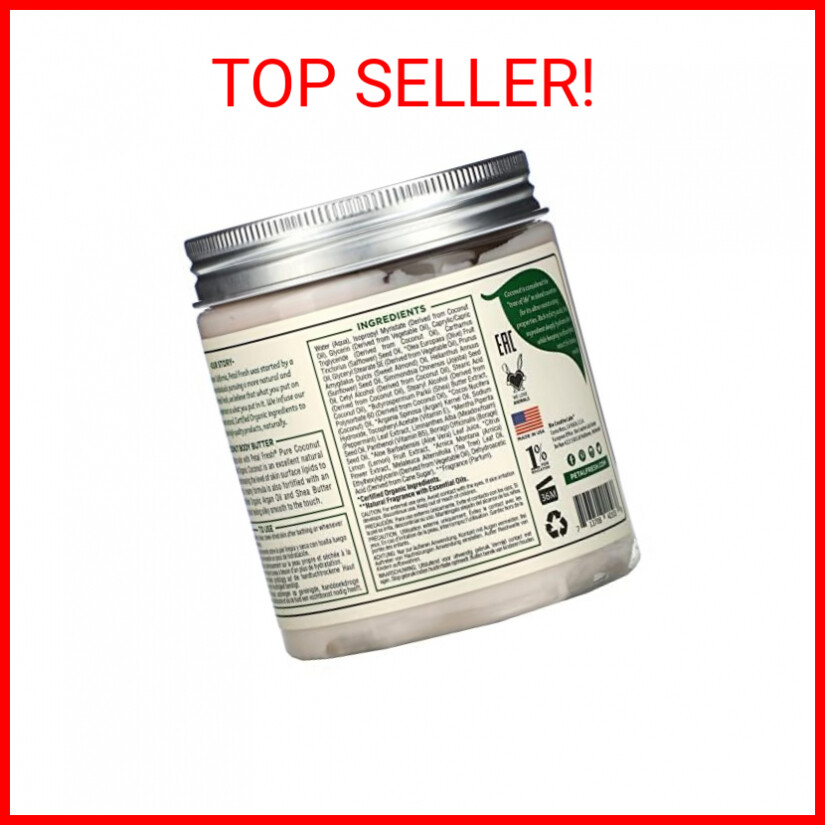 Petal Fresh Pure Smoothing Coconut Body Butter, Organic Argan Oil, Shea Butter,