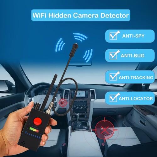 Hidden Camera Detector Anti Spy Alarm LED Scanner Bug Finder GPS Tracker Device - Picture 11 of 12