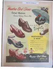 1948 Weather Bird Shoes print Ad Vintage Color Int'l Shoe Co Rooster Good Housek