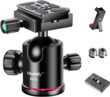 Manbily Ball Head Tripod Head Metal Aluminum Body 360 Panoramic Monopod