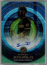 2022 Bowman Inception Autographs Blue #PASZ Samuel Zavala Auto /99