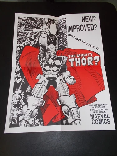 Mighty Thor 337 Beta Ray Bill Promo Poster, vintage,  22"x17", never displayed
