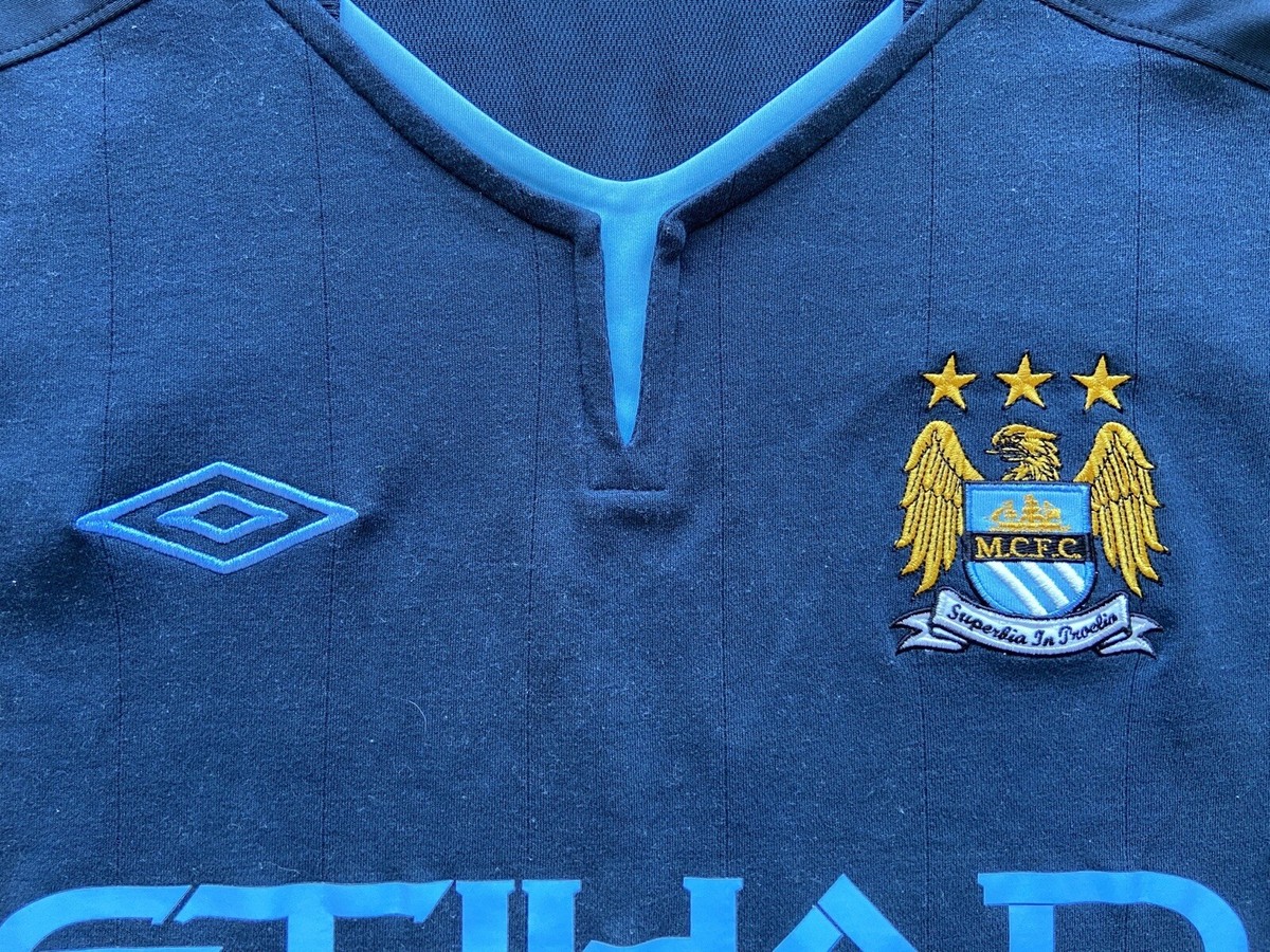 MANCHESTER CITY 2010 2011 AWAY FOOTBALL SHIRT SOCCER JERSEY UMBRO