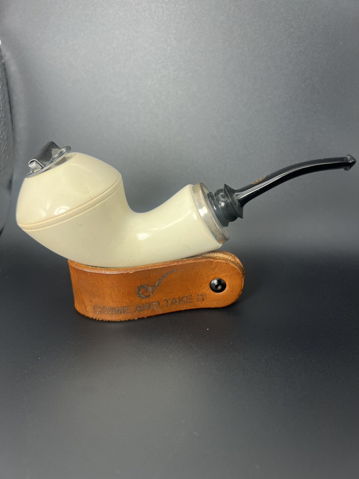 Unsmoked Yavuz Meerschaum Tobacco Pipe With Silver Hardware