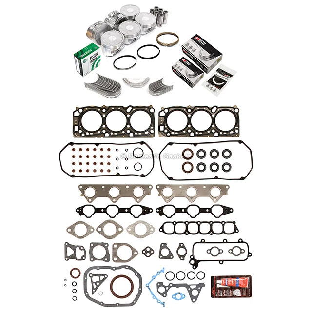 Full Gasket Set Bearings Pistons Fit Mitsubishi Dodge Chrysler 6G72 - Image 2 of 4