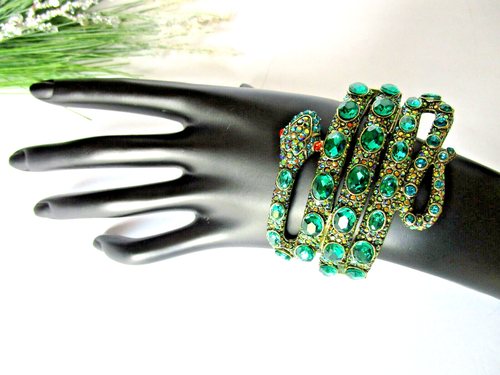 HEIDI DAUS "SECRET SERPENT" SNAKE CRYSTAL BEADED BRACELET - NWT