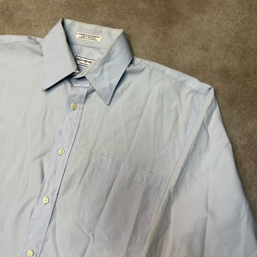 Yves Saint Laurent Polo Shirt Uomo XL USA 90s Pullover Top Blu