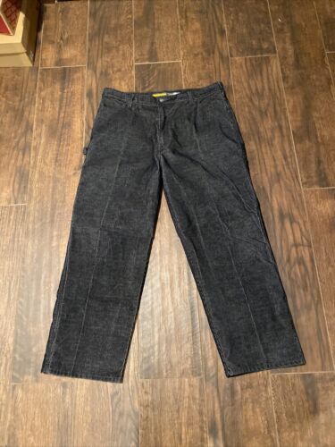 Levis Silver Tab Jeans 38x30 Carpenter Corduroy Black Gray 8 Pockets Baggy  Wide | eBay