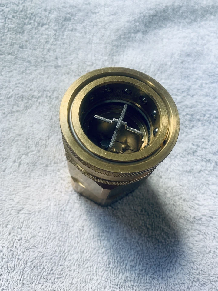 1.5" Brass Quick Coupler Female Connector - Snap-Tite BVHC-20 Hydraulic Fitting - Image 2 of 4