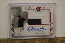 CHIH-WEI HU 2016 LEAF TRINITY JERSEY AUTOGRAPH GREAT PATCH #23/25 RAYS PADRES