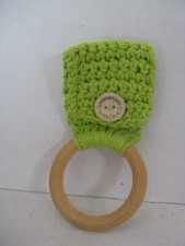 Crochet Kitchen Towel Wood Ring Holder Gift Idea