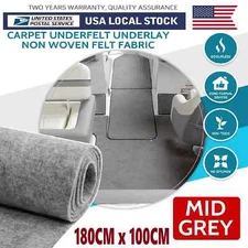 19Sqft Gray Auto Underfelt Carpet Non-Woven Fabric Underlay Floor Cabin Renovate