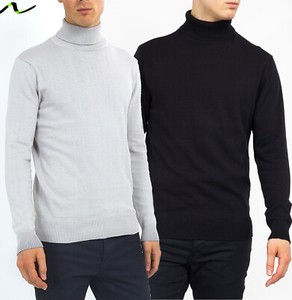 mens black roll neck jumper