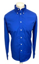 BURTON 16" Shirt Blue Long Sleeved Men's 100 Cotton New