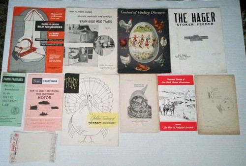 Vintage Farming & Agriculture Publications Lot Livestock Machinery more 