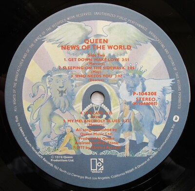 英LP Queen News of the World UKオリジナル セカンド News of the World by Queen (Record, 2015) for sale online | eBay UK