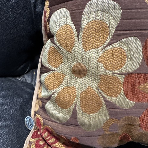 Pier 1 Imports Boho Pillow Browns Reds Yellow Flowers - Picture 6 of 8