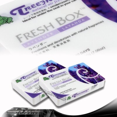 2 PACK TreeFrog Natural Xtreme Fresh Box Car Air Freshener JDM 4- Lavender Scent