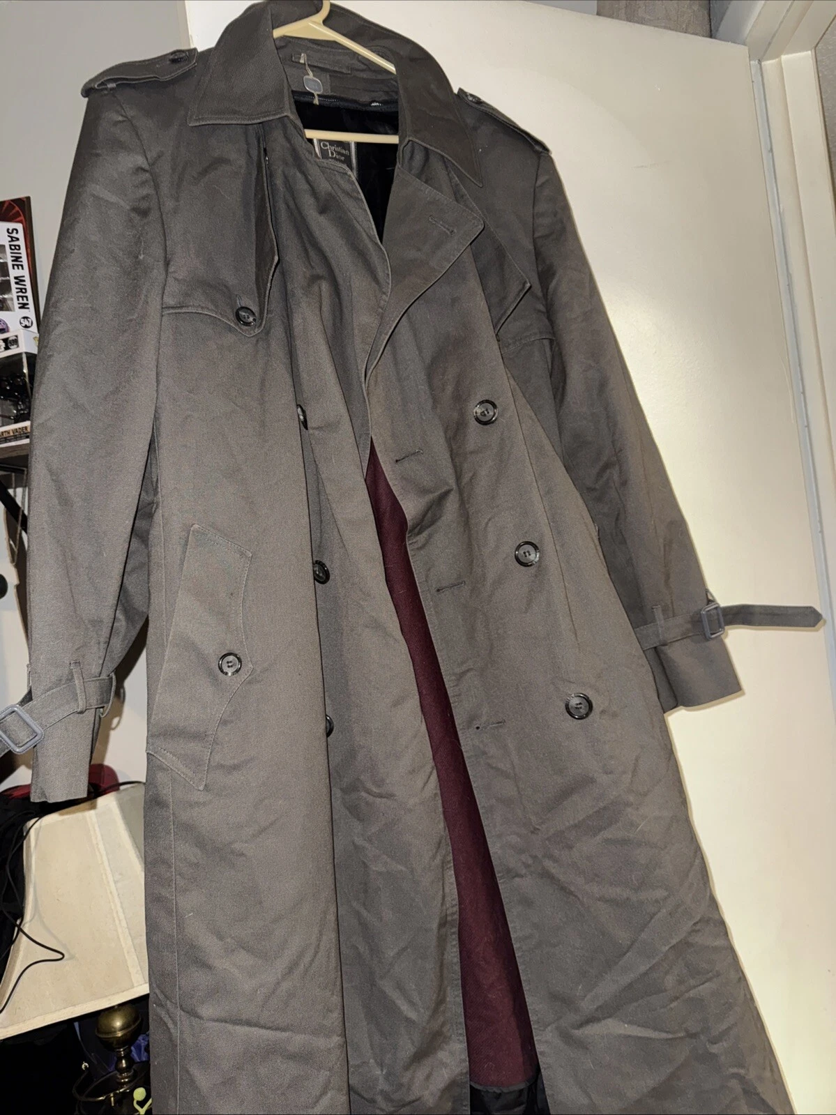 Trench homme vintage Christian Dior MONSIEUR taille 44R doublure laine amovible