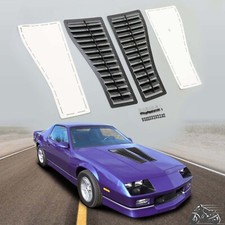 2x Steel Hood Scoop Vent Louver Air Flow Intake For Camaro Z28 Iroc-z Iroc 85-90