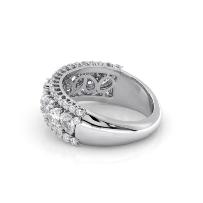 Bracelet Fantaisie Femme Avec Diamants De Labo 2.00 Ct - Taille Poire, Plaqué Or Blanc 14k Sur Argent 925