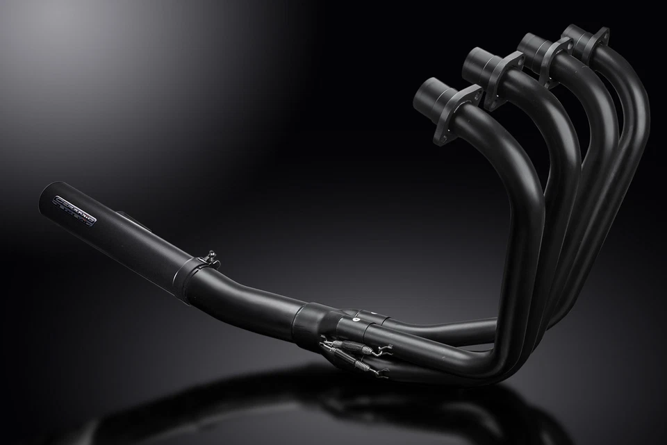 Kawasaki KZ650 CSR SR 76-83 Full 4-1 Ceramic Stainless Exhaust Straight Muffler - Image 3 of 4