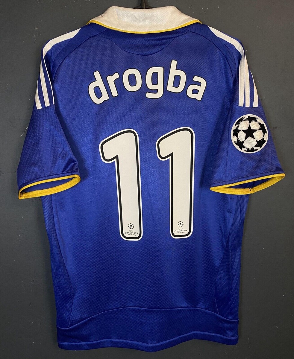 UEFA DIDIER DROGBA MENS FC CHELSEA 2008/2009 SOCCER FOOTBALL SHIRT