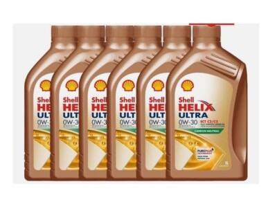 SHELL 0W30 Motoröl Auto Helix Ultra Ect Diesel Und Benzin C2/C3 6 Lt Liter