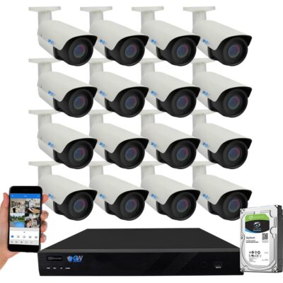 16CH 4K NVR 16 X 8MP 2160P PoE IP Outdoor Microphone Security Camera System 4TB