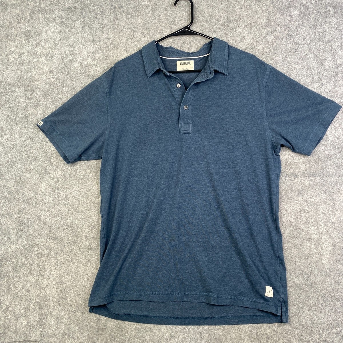 【LOULOUSEOUL】Lily T-Shirt (Blue) Linksoul Polo Shirt Mens Large Tempus Fugit Blue Golf Preppy
