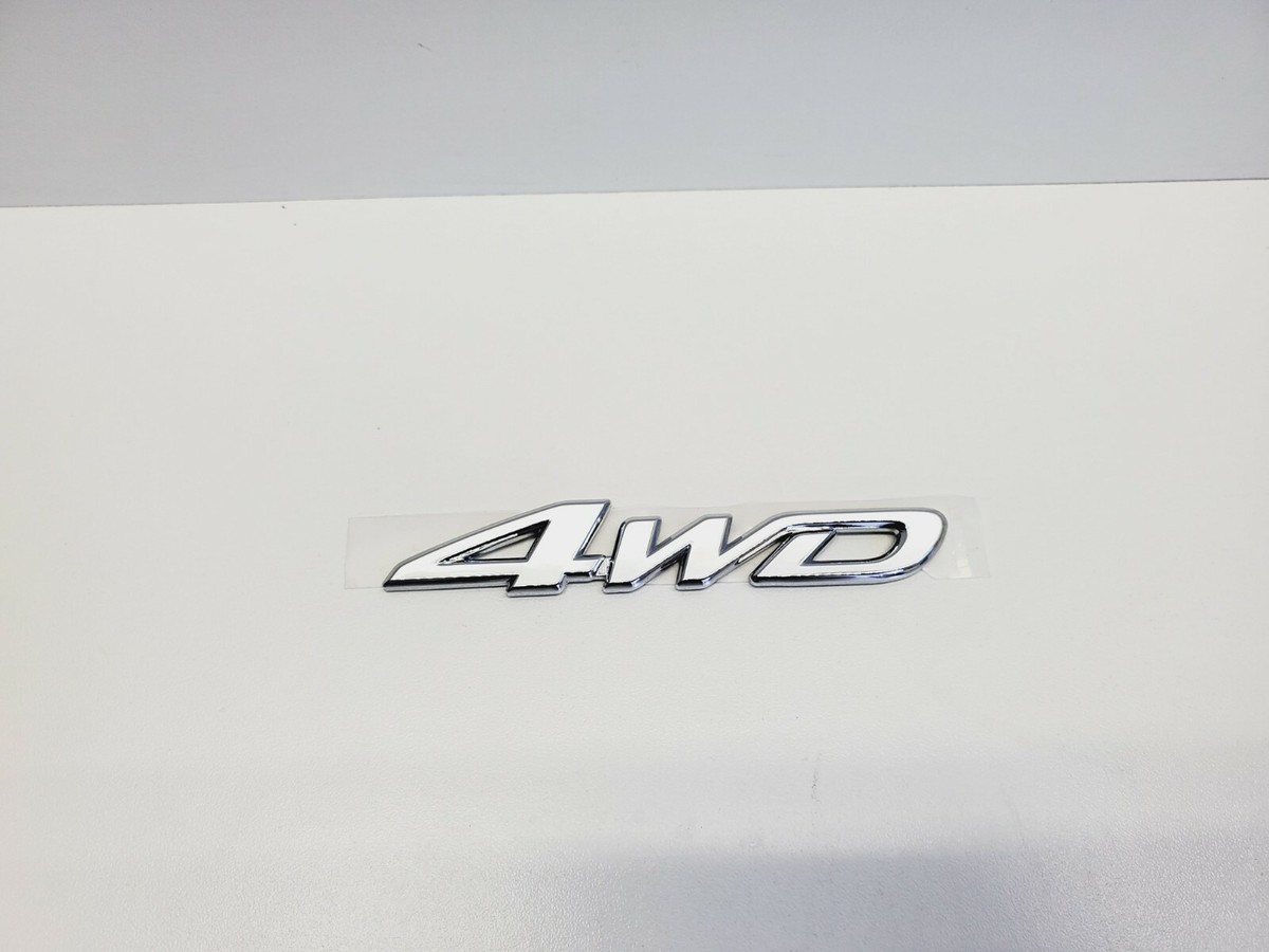 4WD Chrome Sticker Badge Emblem – Universal Fit For All Four-Wheel Drive Vehicles – Made In USA – New
