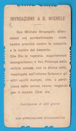 S. Michele Arcangelo santino holy card image pieuse heilige karte MA843 - Foto 2 di 2