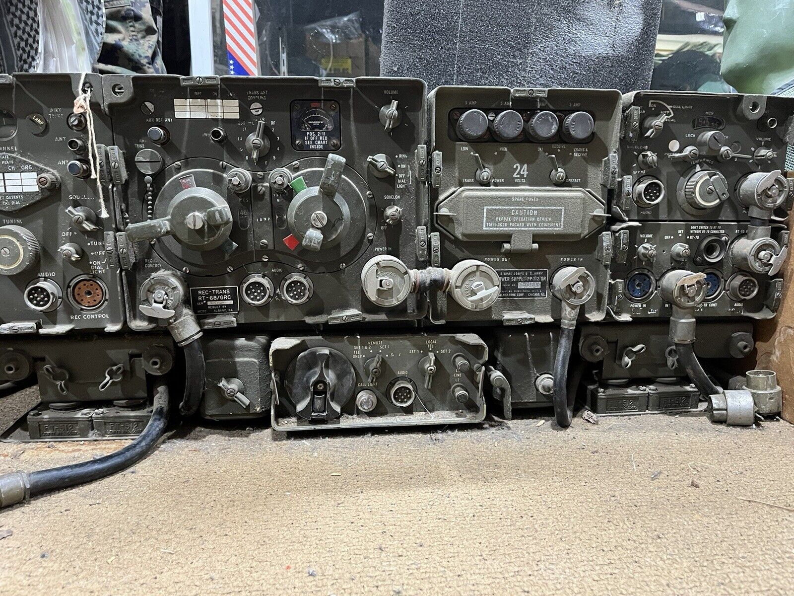 Military Radio Set For Korean Era Jeep Used Untested Takes Place Of Rear Seat