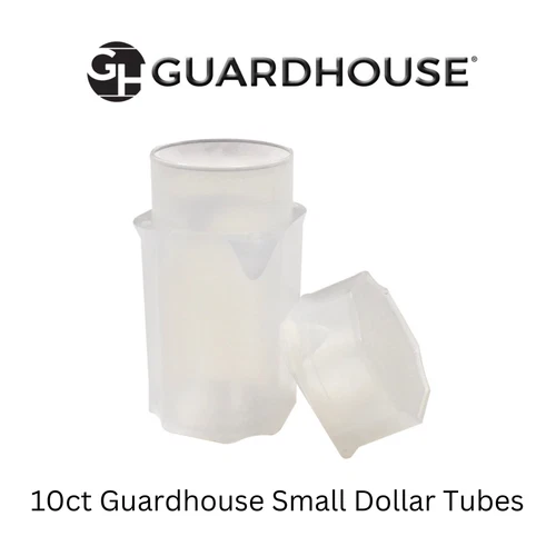 10 Tubes Guardhouse Square Small Dollar Coin Tubes SBA, Sac., Presidential, Inno