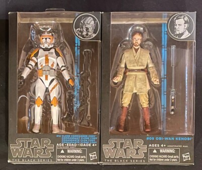 Star Wars Black Series 14 Clone Commander Cody & 08 Obi Wan Kenobi Blue Wave