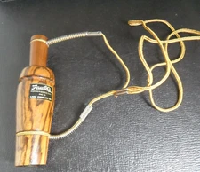 Vintage 80's Faulks Wood ZHG-15 Canadian Goose Call Lake Charles LA Tiger Stripe