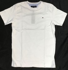 Tommy Hilfiger Men's Crew Neck Organic Cotton Flag T-Shirt, White, XL