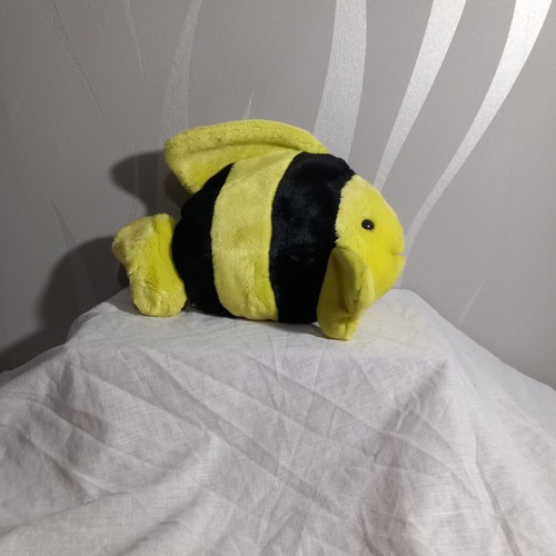Ty Beanie Buddies Collezione Bolle Il Pesce Giallo/Nero 1998 Lungo 11” - Foto 10 di 11