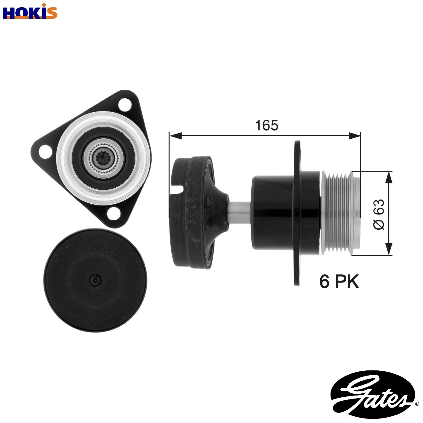 Original Gates generator freewheel OAP7050 for Ford - Image 12