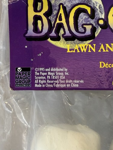 Vintage 1995 Bag-O-Bones Halloween Lawn Decor Paper Magic Group Discontinued - Picture 7 of 8