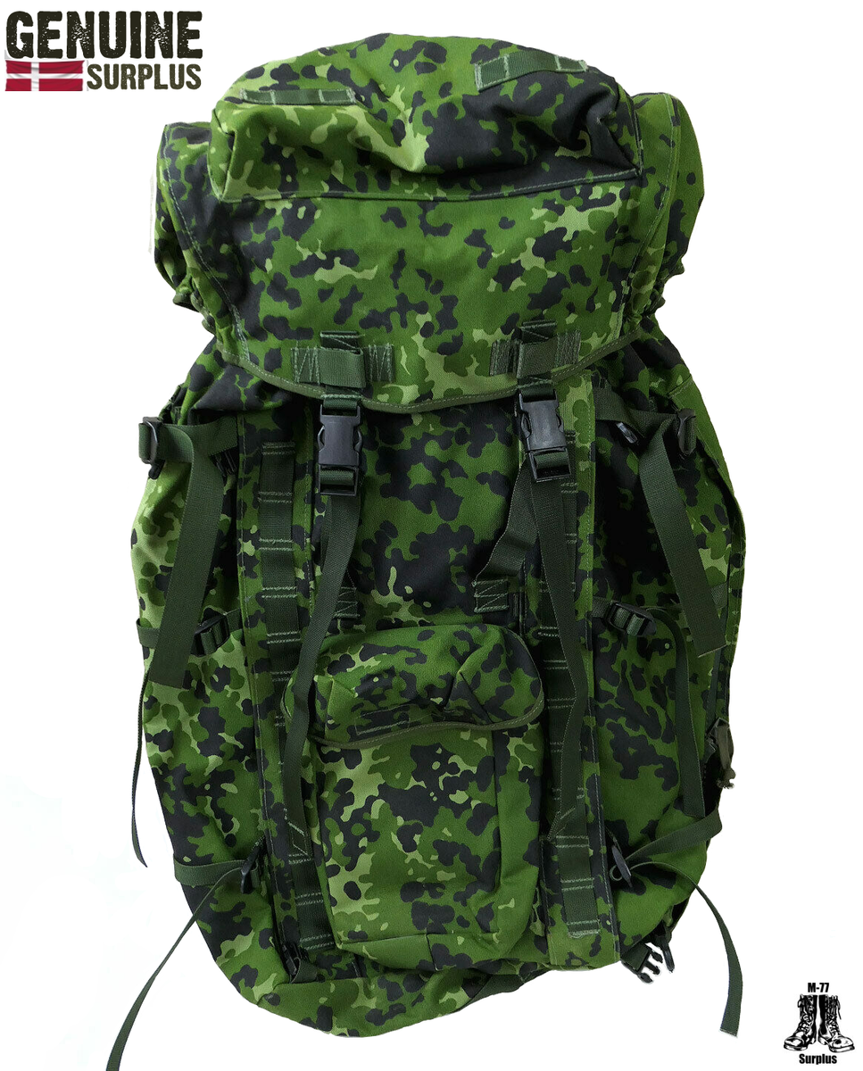 Genuine Danish Army M84 Flecktarn Camo 70L Ruckack Surplus M96