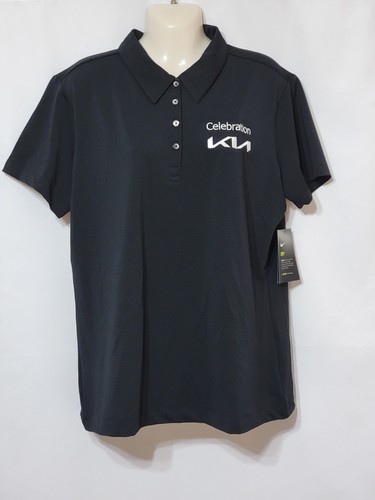 NEU MIT ETIKETT NIKE DRI FIT DAMEN SCHWARZ POLOSHIRT GRÖSSE XL * FEIERN KIA * LOGO MITARBEITER - Bild 1 von 7